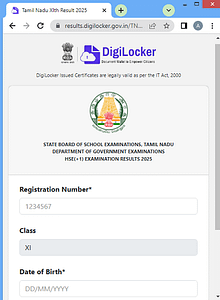 TN 10th Result 2025 Marksheet Digilocker